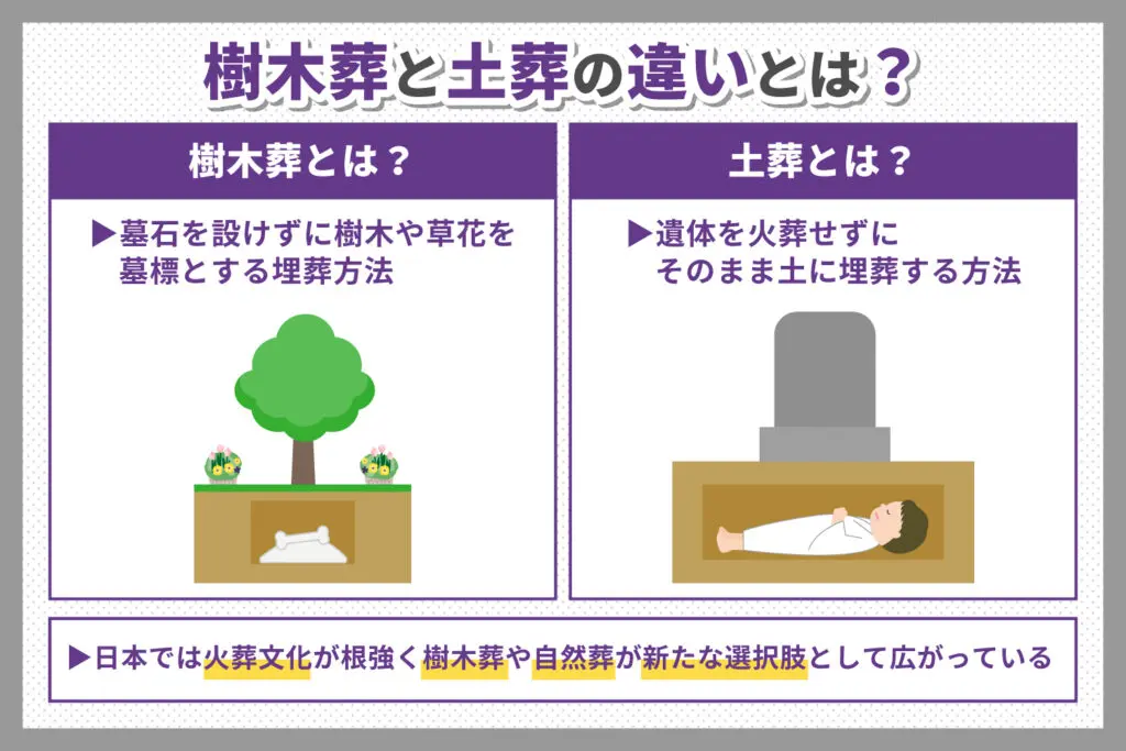 樹木葬と土葬の違いとは？ 自然葬の種類や注意点も紹介 | 霊園・お墓の 